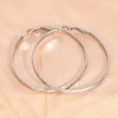 Fashion Temperament Stainless Steel Jewelry Geometric Round Circle Big Earring Exaggerated Oversize Hoop Earrings Women