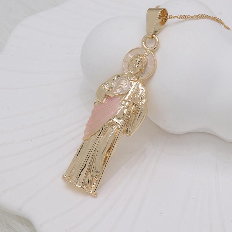 Wholesale High Quality 18K Gold Virgin Mary Religious Jewelry Necklace