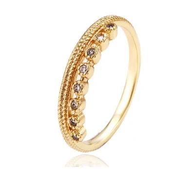 Jewelry14K Gold Color Plated Fashion Luxury Glass Rings Charm New Style Nice Gift Jewelry for Girl Women