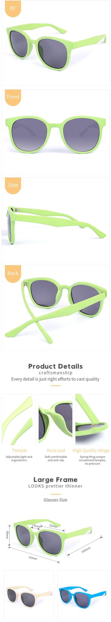 Gradient Lens Sunglasses Plastic Sun Glasses Ready Stock No MOQ Low One Piece Sunglasses