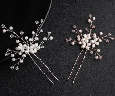 Rose Gold Peal Crystal Hair Stick Hair Pin Hair Comb Headpiece