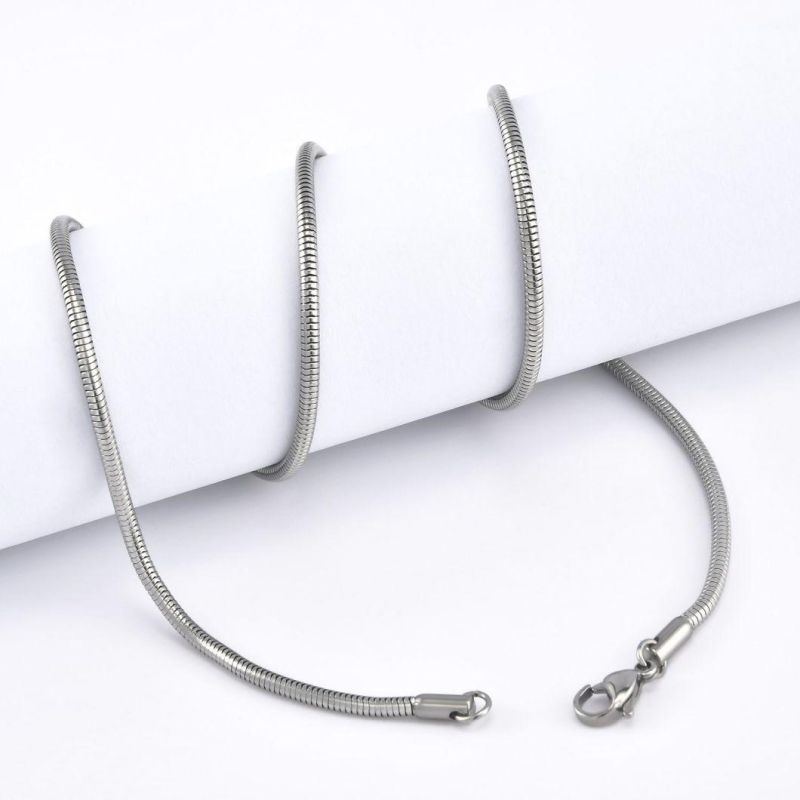 Jewelry Manufacturer Fashion Stainless Steel Jewelry Hip Hop Jewelry Snake Chain Necklace 24" 61cm
