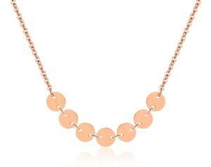 Simple Small Rose Gold Round Neck Chain Female Personality Small Piece of Clavicle Chain Necklaces