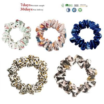 New Arrivels Printed Silk Scrunchies in High Quality