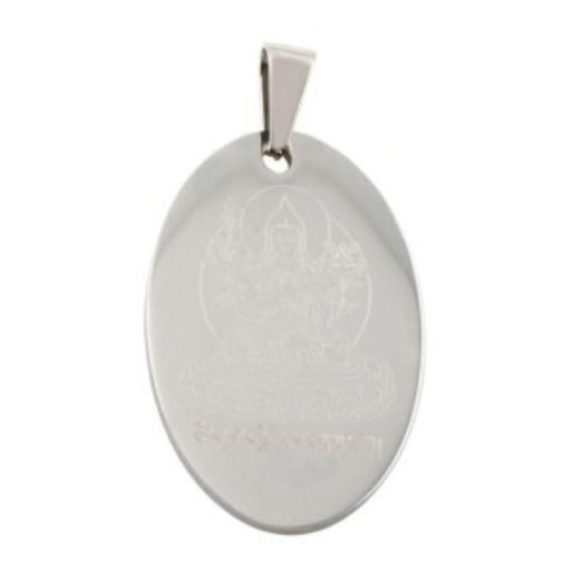 Black Plated Blank Tag Laser Logo Pendant