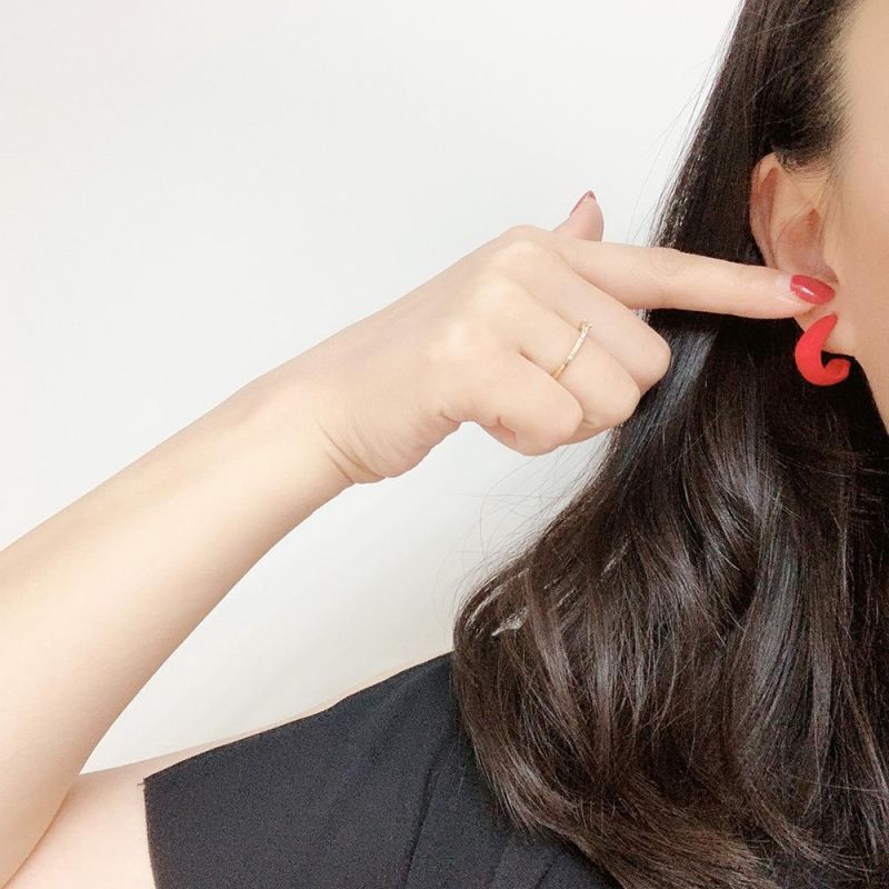 New Paint Earrings, Geometric C-Shaped Simple and Versatile Earrings