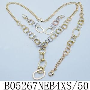 Fashion Jewelry Gold Plated Necklace Earring Ring Jewelry for Female (M1B05267NBE4XS/5/OA)