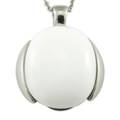 Casting Mirror Polish Big Stone Stainless Steel Pendant