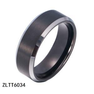 Black PVD Color Tungsten Carbide Rings for Mens