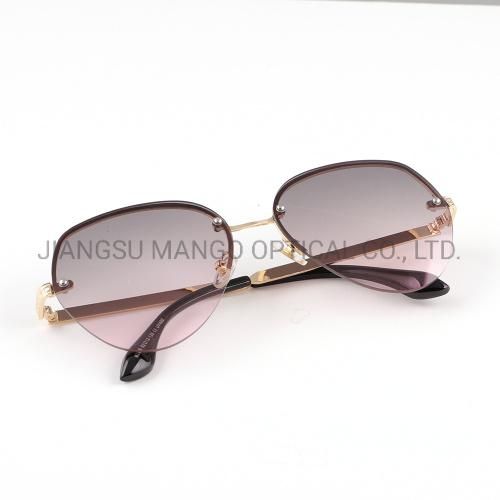 Palm Beach Curve Shape Golden Temples Sunglasses