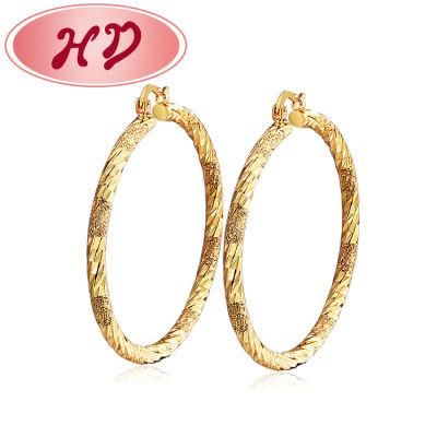 2020 New Design Fashion Women Jewelry Bamboo Gold Plated Hoop Earrings for Women