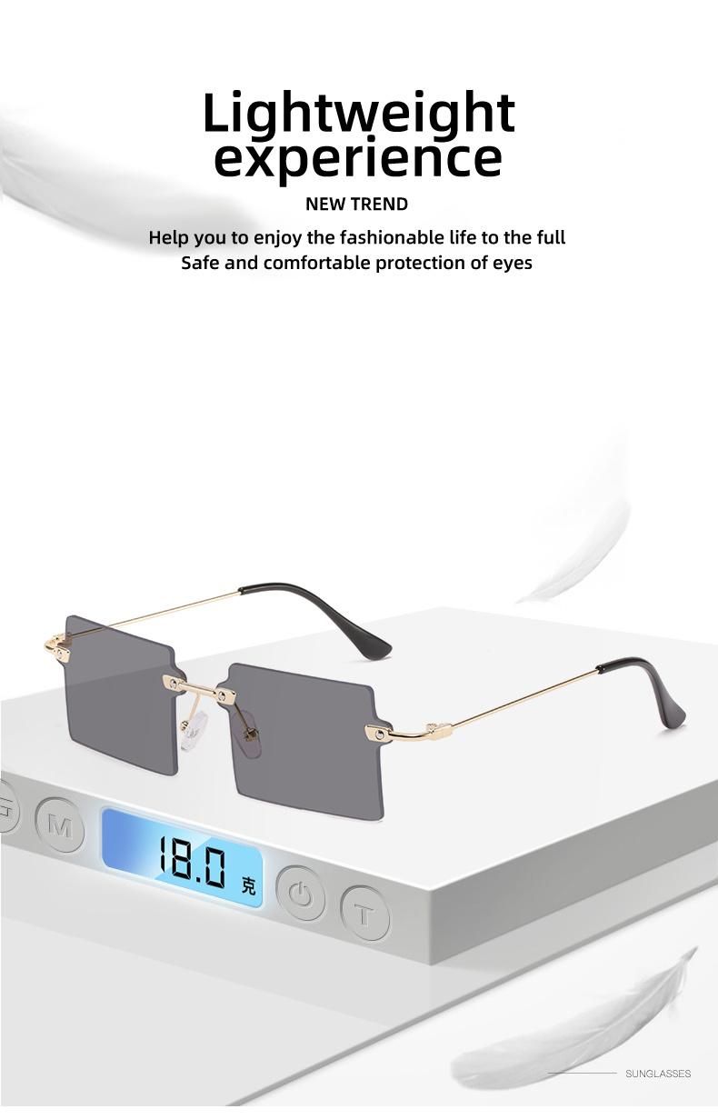 Sunglasses Square Fashion Rimless Glasses Amazon Hot Sale