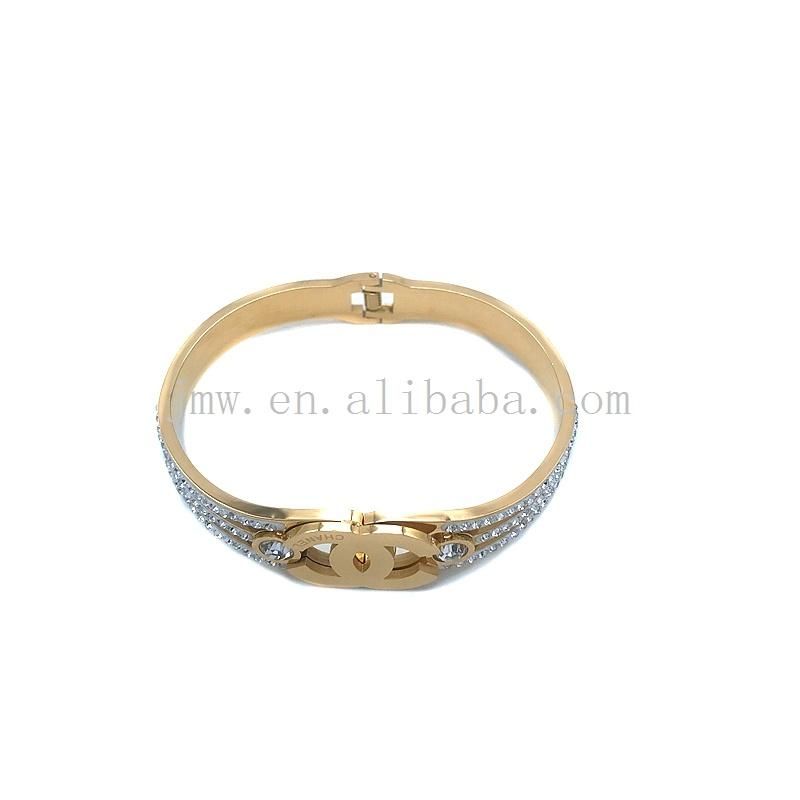 Luxury Wedding Engagement Gift Carat Diamond Jewelry in Stainless Steel Plated 18K Mossani Bracelet for Women