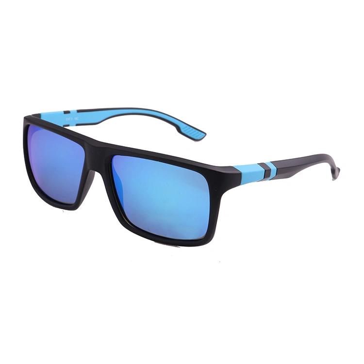 2019 Square Shape Ice Blue Mirror Sports Sunglasses