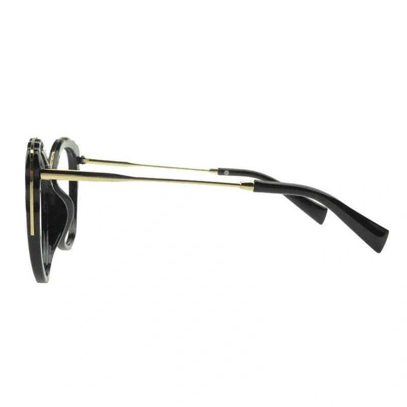 2017 Big Cat Eye Lens Sunglasses with Metal Temples