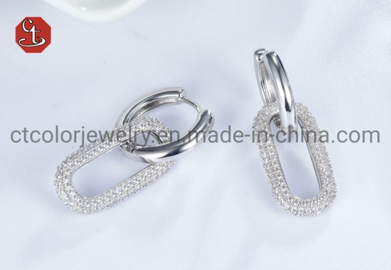 OEM/ODM Fashion 925 Sterling Silver and Brass Custom Earrings Hot Selling jewelry for women Fashion Accessories Jewellery