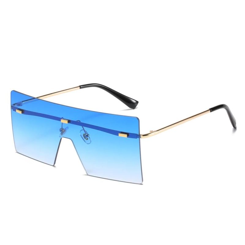 2020 No MOQ Oversized One Piece Metal Fashion Sunglasses