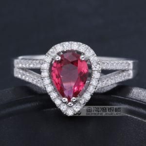 Jewelry New Handsome Ruby 18k White Gold Filled Ring