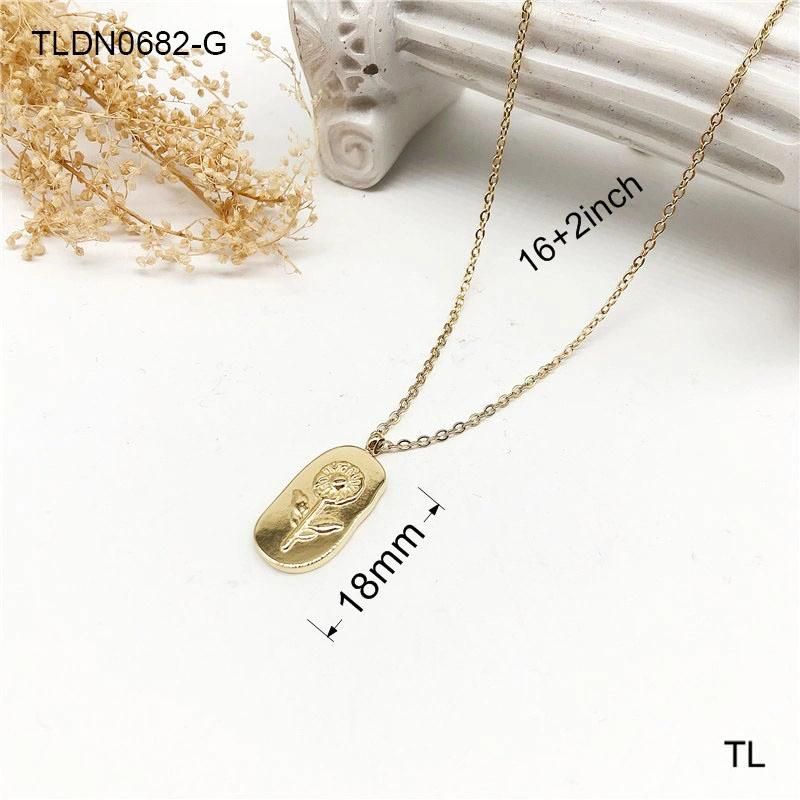 Manufacturer Custom High Quality Gold Filled Fashion Jewelry Gold Flower Necklace Jewelry 18K Gold Plated