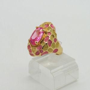 Fashion Alloy Pink Stone New Mystic Ring Jewelry (R13A00576R10W0004)
