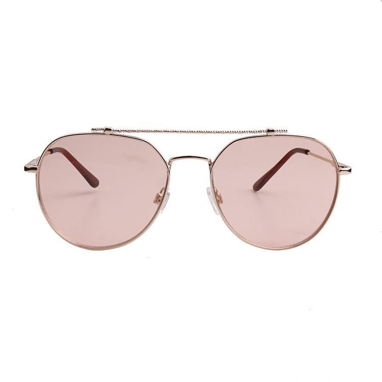 Bkf9016 Pink Lense Metal Sunglasses