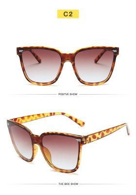 New Fashion Big Frame Sunglasses Gradient Color Beach Sunglasses