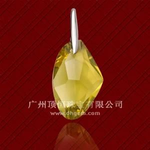 China High Purity Citrine Stone Fashion 925 Sterling Silver Jewelry Pendent Wholesale Price