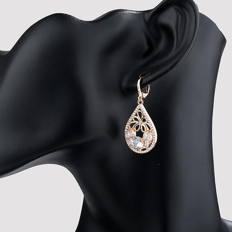 Birthday Gift Women′s Crystal Dubai Gold Plated Jewelry Set