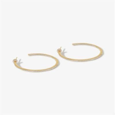 Big Hoop Earring with Cubic Zircon Fashion Jewelry