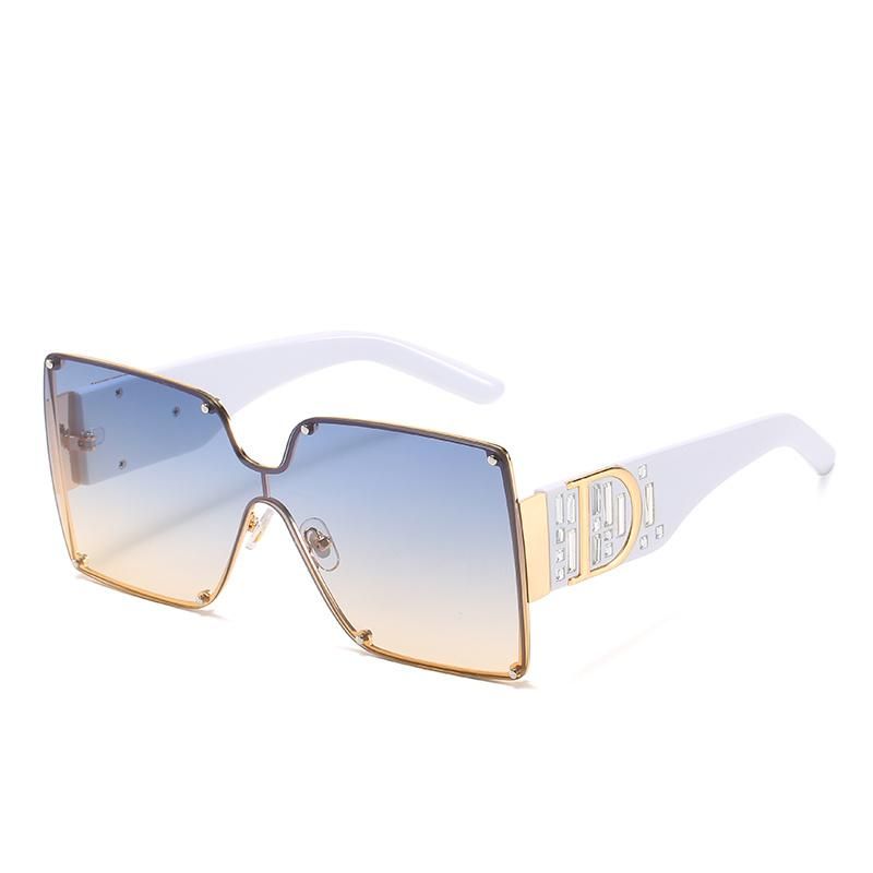 2020 No MOQ Oversize Metal Square Sunglasses