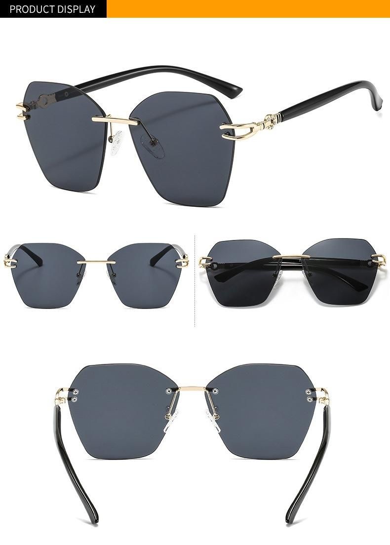 Stokc! ! Frameless New Metal Ladies Designer Sunglasse