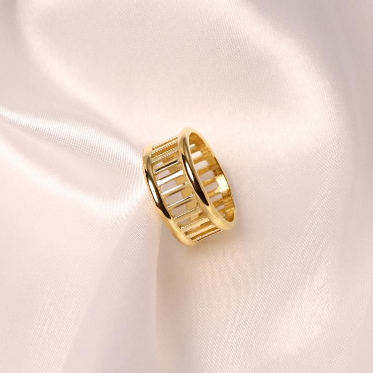 New Designs Stainless Steel Women′s Finger Jewelry Flywheel Gear Shaped Ring for Women