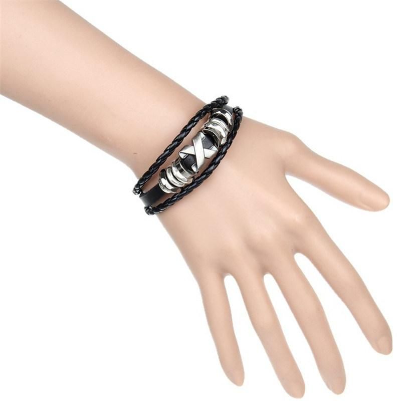 X Men′ S Leather Fashion Accessories Braided Bracelet Fashion Jewelry