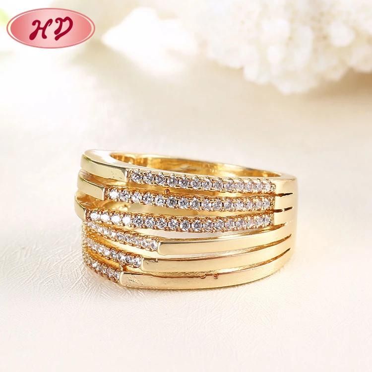 2020 New Coming 24K Light Weight of Saudi Arabia Gold Wedding Ring for Women