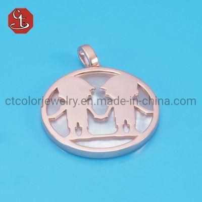 Cute Silver or Brass Mother Of Pearl Pendants kids Jewelry Creative Silver Jewelry