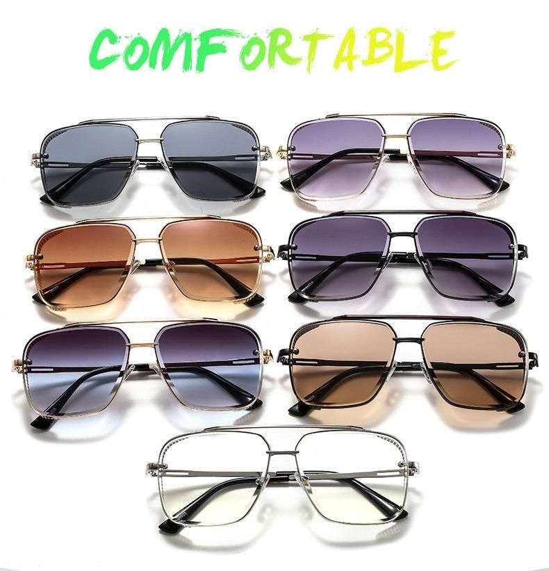 2020 Metal Rimless Sunglasses Fashion UV400 Sunglasses