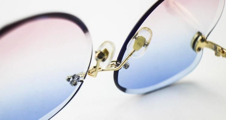 Love Type Diamond-Encrusted Ready Metal Frameless Women Sunglasses