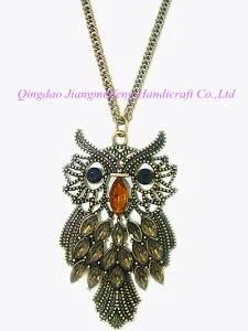 Simple Fashion Design Owl Animal Pendant Antique Necklace Jewelry