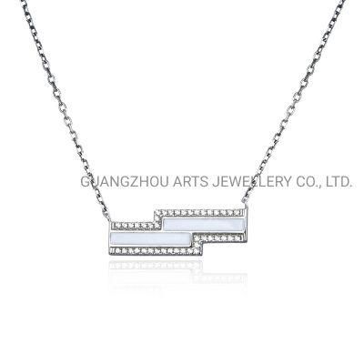 New Developed Fashion 925 Sterling Silver Geometric Shape Necklace