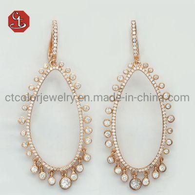 Fashion Oversize Hollow Round Drop Earrings For Women Geometry Earrings Wedding Party Jewelry