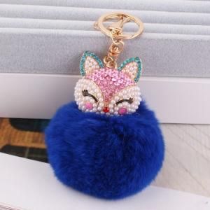 Fashion Fur Ball Keychain/Fake Fluffy Ball Key Ring