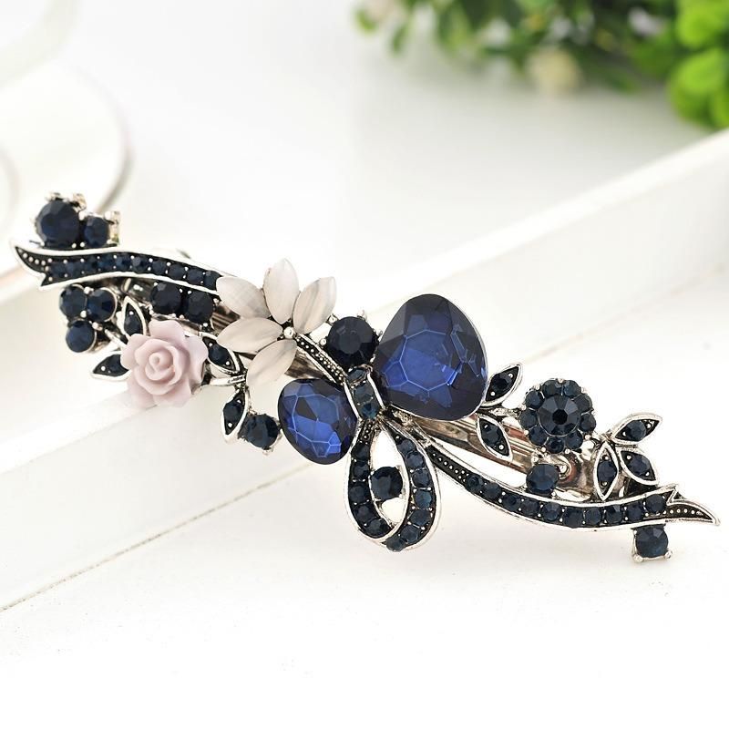 Hair Barrette Classical Hair Accessories Retro Top Clip Hairpin Medium Korean Headdress Spring Clip Clips Horizontal Clip Word Clip