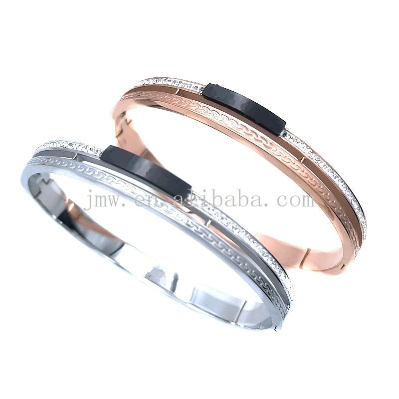 New High Quality 8mm Stainless Steel Zircon Bracelet for Men and Women CZ Bracelet Chilled