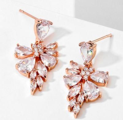 Wedding Bridal Elegant CZ Earring Jewelry, Bridesmaid Earring Jewelry