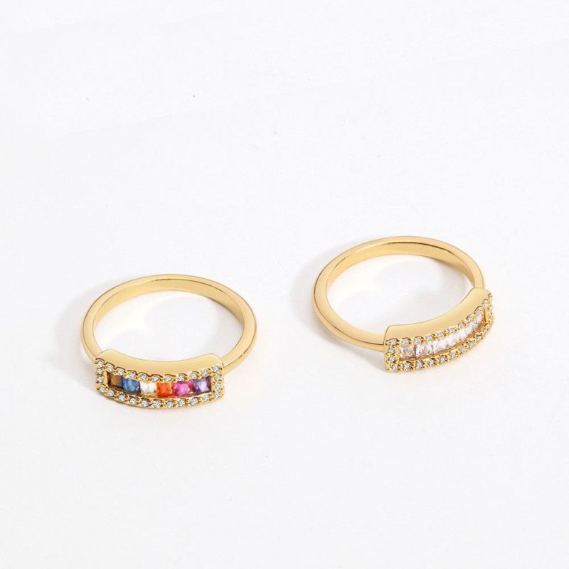 Imitation Jewelry Rainbow Brass Rings for Window Display