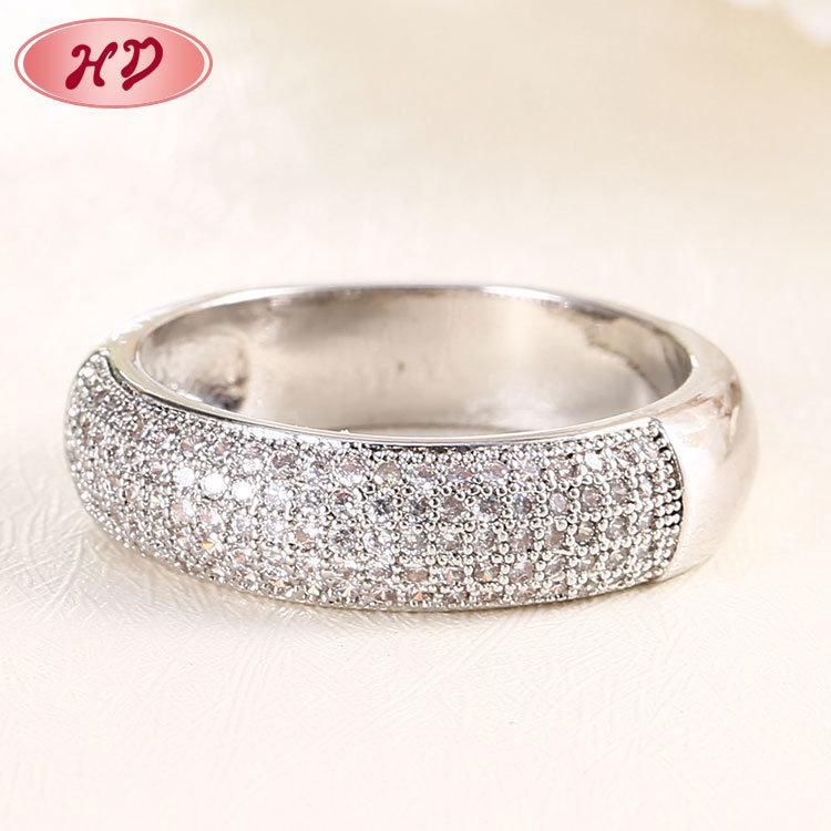Fashion Wholesale American Gold Plated Paved Diamond Ring, 18K Gold Ring Woman Jewelry