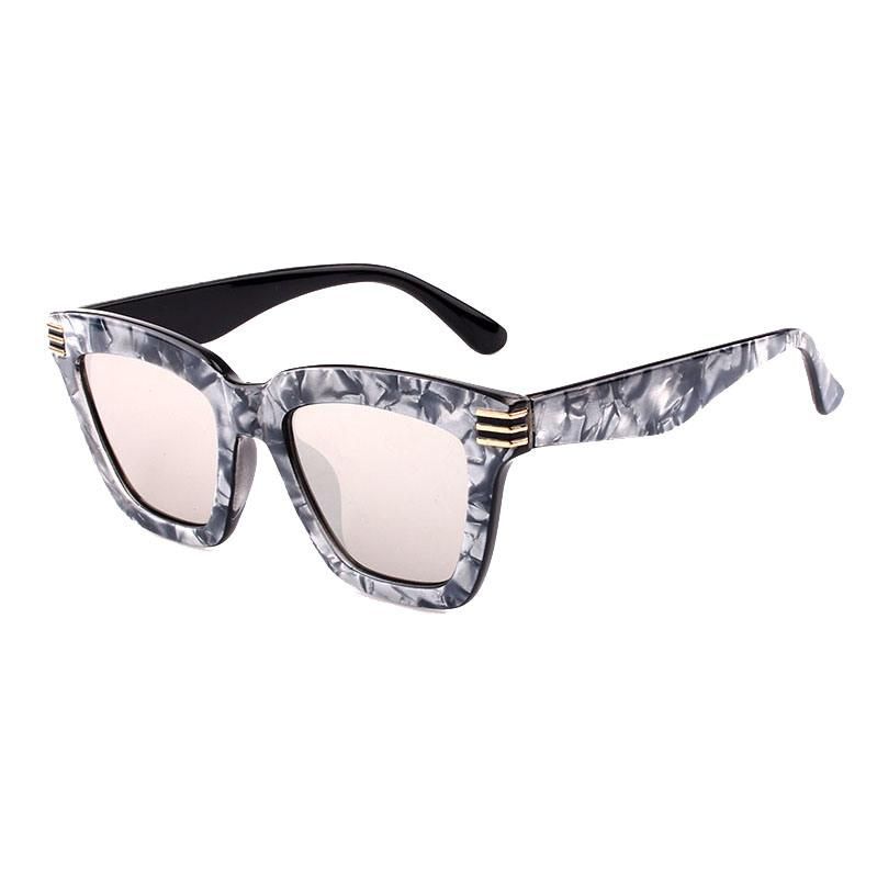 2018 Hot Selling Square Shape Sunglasses with Paper Transfer