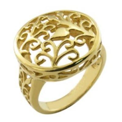 Plated 18k Gold Hollow out Ring