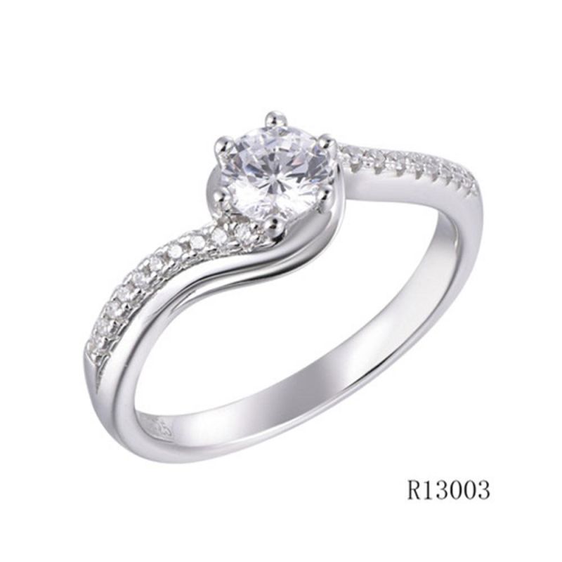 New Designs 925 Sterling Silver Daily Engament CZ Ring