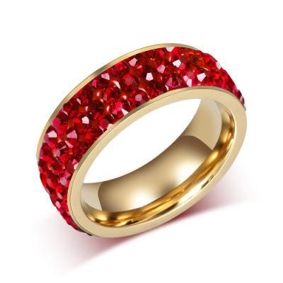 Charm Jewelry Men&prime;s Gemstone Stainless Steel Crystal Ring